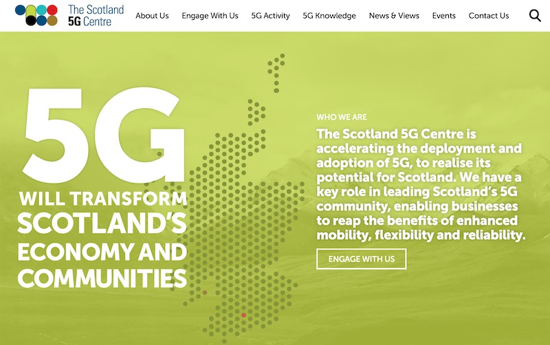 Website for the Scotland 5G Centre